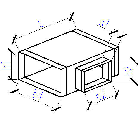 rectangular-to-rectangular tee